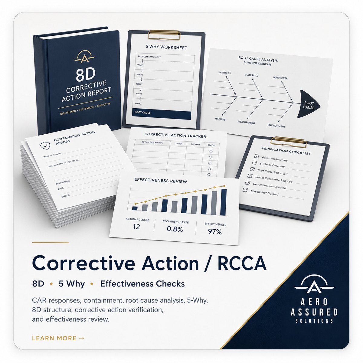 Corrective Action / RCCA Support service panel