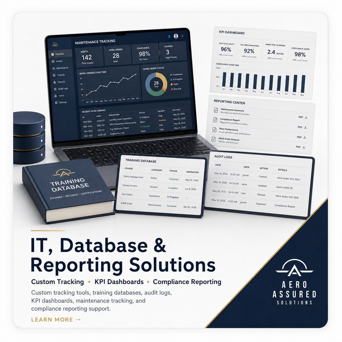 IT, Database & Reporting Solutions service panel
