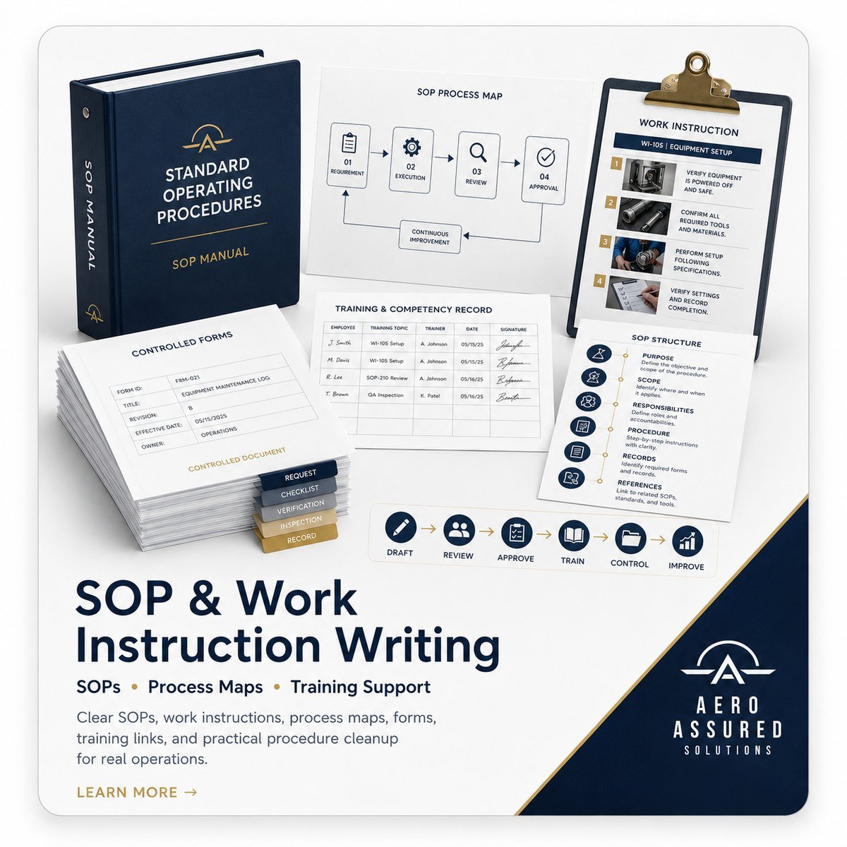 SOP & Work Instruction Writing service panel